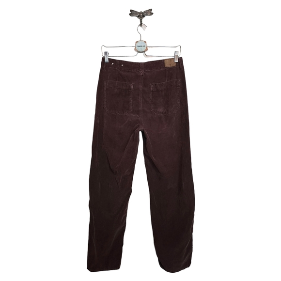 AE American Eagle Lightweight Corduroy High Waist Baggy Mom Pant Brown 6s - Picture 4 of 14